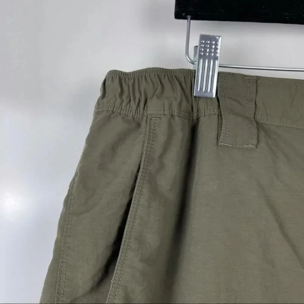 The North Face Olive Green Nylon Cargo Performance Shorts Sz XL Men's